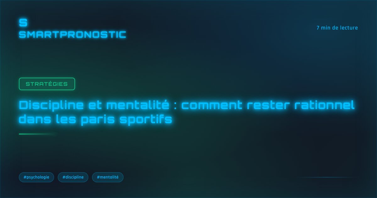 Discipline et mentalité : comment rester rationnel dans les paris sportifs