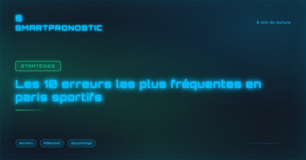 Les 10 erreurs les plus fréquentes en paris sportifs