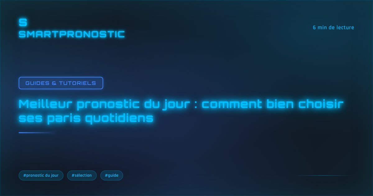 Meilleur pronostic du jour : comment bien choisir ses paris quotidiens